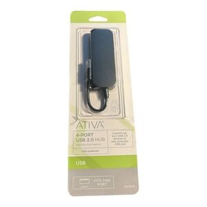 ATIVA 4-Port USB 2.0 HUB Fits Port USB A 530-013 New
